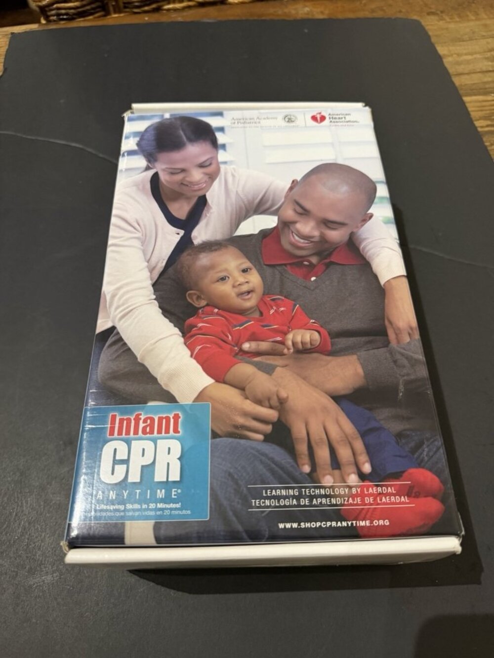 Infant CPR Anytime Kit AHA Heart Association DVD Training Baby Manikin & Inserts